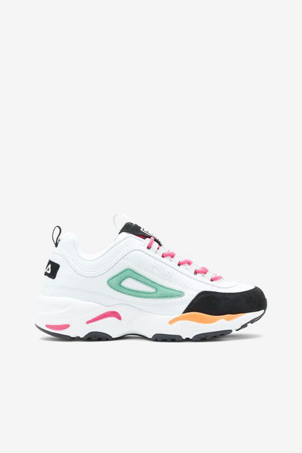 Fila Women's Disruptor 2 X Ray Tracer White Leather Trainers Shoe - White / Black | UK-095ONSHYP